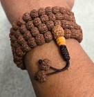 8mm Genuine Rudrakshya Mala Nepal  108 Beads Real Rudraksha Japa Mala Original 