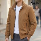 Men s Casual Stand Collar Jacket Slim Fit Lightweight Zip Up Spring Autumn Coat