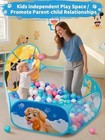 Cat   Dog Kids Ball Pit For Toddler With Basketball Hoop Foldable Pop-up Baby Ba