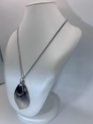 Necklace Silver Tone Layered Leaf Pendant Earrings Set Nature Boho Jewelry