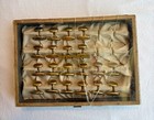 10 Pairs Antique King  baltimore Special  Cufflinks  Wood Display Case Ca  1920