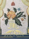 Clock Glass Stencil Panel  Connecticut  W m  Fenn Antique New Old Stock Thread