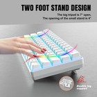 Snpurdiri 60  Wired Gaming Keyboard Ice Blue Led Backlit 61 Red Switch Keys Mini