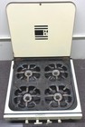 Vintage 1940s Camper Enamel Magic Chef Stove Top  Working  4 Burners Boho Cream