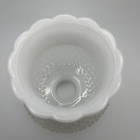 5 25    Milk Glass White Hobnail Oil Electric Lamp Shade - 1 25  Bottom Opening