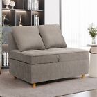 Convertible Sofa Bed 4-in-1 Sofa Bed 3-seat Futon Sofa Linen Sleeper Bed Couch    