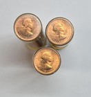 1964 Canada Small Cents Coins 1c 3 Roll Lot Canadian Pennies Beautiful Unc A-387