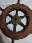 Authentic Antique 24  Wooden Ship Steering Wheel Coastal Boat Decor Super Patina