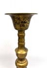 Vintage Pair Of Solid Brass Candlesticks Candle Holder Patina 12  Tall Japan