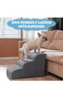 Pet Stairs Memory Foam 4 Non-slip Steps Dog Cat Puppy Ladder For High Bed Sofa