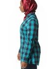 Ummah Couture Plaid Top W  Pockets Modest Muslim Hijab Fashion Long Sleeve Shirt