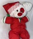 Fisher Price Puffalump Christmas Dog Puppy Holiday 1991 Xmas 11  Red White Vtg
