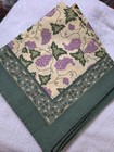 Set Of 6 Couleur Nature Bruno Lamy Napkins Grapes Leaves Vine Green Border Euc