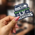 Seattle Seahawks 2026 Champions Sb 60 Sticker  Peel And Stick