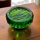 Rolex Triplock Crown Paperweight     Green Crystal  Rare Baselworld