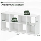 8-cube Storage Organizer Shelf  Open Cube Bookshelf  Reversible Bookcase  Stu   