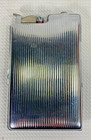 Vintage Lighter Cigarette Case Combo Chrome Ribbed Japan As-is