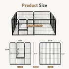 New Dog Playpen Indoor 32 Inch 8 Panels Foldable Metal Fence Door Outdoor