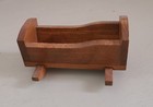 Vintage Wooden Rocking Baby Cradle Dollhouse Furniture
