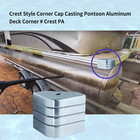 2pcs Aluminum Boat Deck Corner Pack Of Pontoon Corner Cap For 90   Rounded Corner