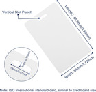 100 Pack Blank Pvc Id Cards With Vertical Slot  Cr80 30 Mil  For Photo Badge Pri