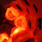 Vintage Ge String A Long 20 Mini Blow Mold Santa Christmas Lights Sets  works 