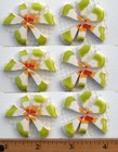 6 Light Green Daisy Colorful Flowers 1 5  Broken Cut China Mosaic Craft Tiles
