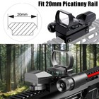 Tactical Green Red Dot Reflex Sight Scope Holographic Picatinny Rail 4 Reticles
