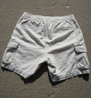 Goodfellow   Co Men s Linen Cargo Shorts Size S Natural Elastic Waist Drawstring