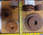 Lot 6 Cast Iron Industrial Gear Sprocket Lamp Base Steampunk Yard Art Etc 128