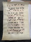 Medieval Illuminated Vellum Antiphonary Manuscript Leaf  16th Century 15x22   