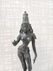 Vintage Statue Of Hindu Goddess Parvati Bronze 8 
