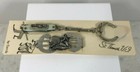 Vintage St  Thomas Virgin Islands Carrib Silver Tone Keychain   Money Clip Set