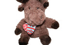 Dan Dee Collectors Choice Plush Brown Moose Wearing Winter Scarf 11  Stuffed Toy