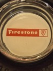 Vintage Firestone Tire Ashtray Steel Belted Radial Rubber 721 With Glass Tray