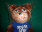 1987 Animal Fair By Guy Post Cereal Sugar Bear 14  Plush New Sealed In The Bag