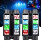 2pcs 8 Leds Spider Moving Head Stage Lighting Beam Dmx Disco Party Dj Light Rgbw
