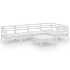 Vidaxl Garden Lounge Set White Solid Pinewood Large Modular