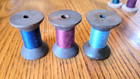 Lot Of 5 Vintage Wooden Wood Sewing Thread Spools 3    2 