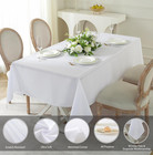 Rectangle Tablecloth  90 X 132 Inch White Tablecloth  8ft Rectangle Table Cloth 