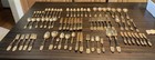 S  Thailand Vintage Brass   Rosewood Sitting Buddha  72 Piece Silverware Set