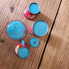 Vintage Ohio Art Tin Litho Child Tea Set Kitty Cat Print Cups Pitcher-5 Pc