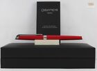 Caran D ache Leman Slim Scarlet Red With Rhodium Trim Fountain Pen Great Design 
