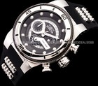Invicta Mens S1 Rally Chronograph Silver Case Black Dial Ss 52mm Stylish Watch