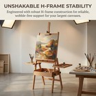 Large Wood H-frame Easel With Storage Drawer And Palette  Foldable Art Painting