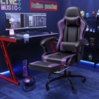 Gaming Chair With Footrest And Massage Lumbar   Computer Chairs  Video Racing   