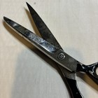 Vintage Wiss No 38 Inlaid Steel Forged  Tailor s Shears Scissors Black Handle