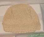 Vintage Baby s Hats - Pink   Green Bonnet   Crocheted Beanie