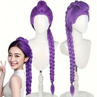 Demon Hunter K-pop Wig Mira Hot Pink Or Rumi Purple Cosplay Free Shipping