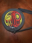 Coast Salish  Artist Doug Lafortune Artwork Titled Wolf Strength Drum Bag